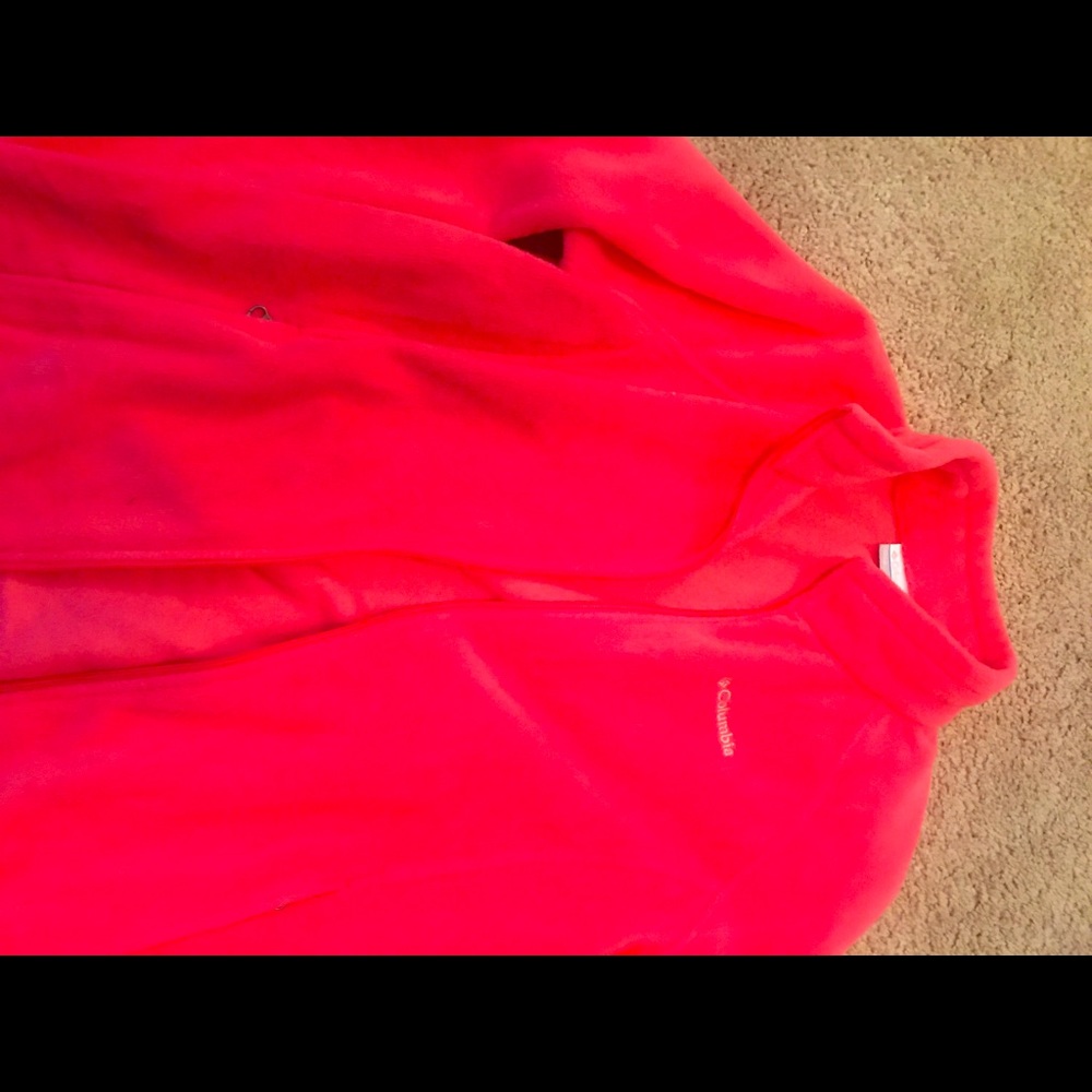 Columbia pink zip up fleece xl  EUC